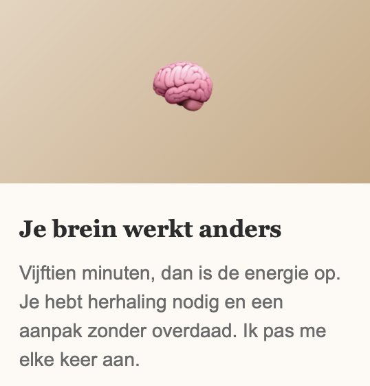Je brein werkt anders
