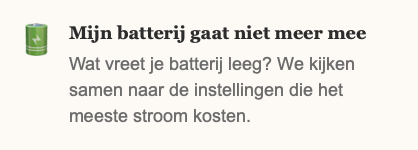 mijn batterij is steeds snel leeg